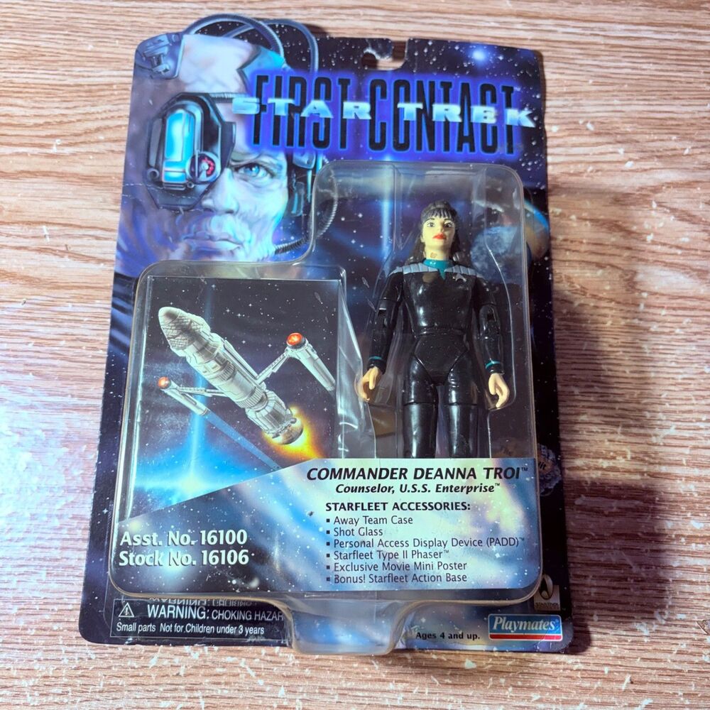 Playmates 1996 Star Trek: First Contact Commander Deanna Troi action figure